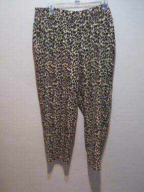 NWOT J. Crew Jamie Pants Cheetah Leopard Print Size 14